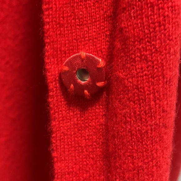 JONES NEW YORK COLLECTION CASHMERE RED MEDIUM SIZE LADIES SWEATER - Picture 5 of 11